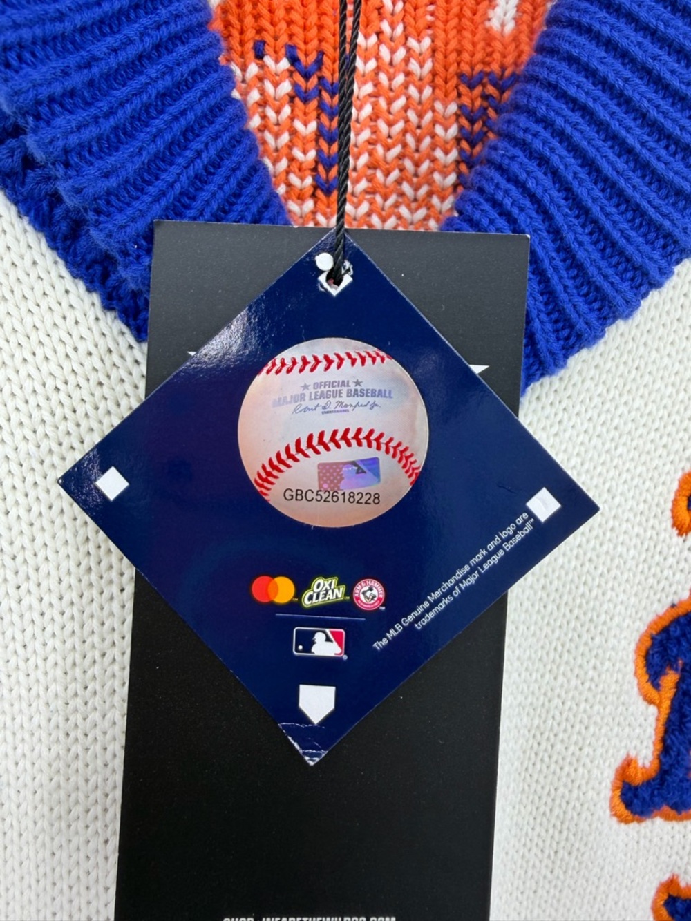 Anthropologie NWT The Wild Collective MLB NY Mets Cardigan Cotton Size XS - Picture 10 of 16